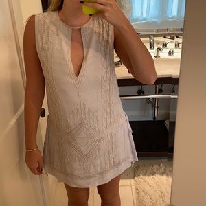 Free people Grecian light blue beaded dress